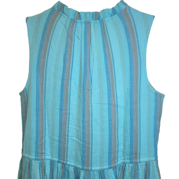 Sundance Adley Sundress Sleeveless Sz Large XL Turquoise Blue Gauze Beach $128 - Picture 5 of 15